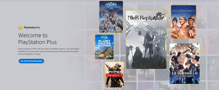 An image of the PlayStation Plus website. (Image Source: PlayStation Plus Website)